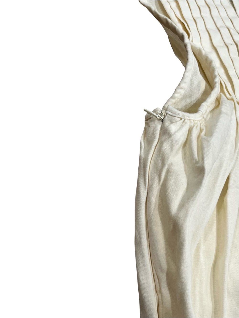 Free People Webster Romper Ecru Cream Pintuck Tie Front Cotton NWT Small - Picture 11 of 13